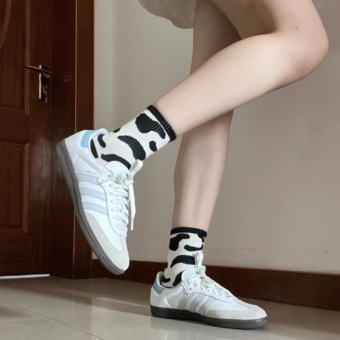救命💙这双浅蓝Samba才是清冷感天花板